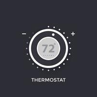 Thermostat, Temperaturregelungsvektorillustration vektor