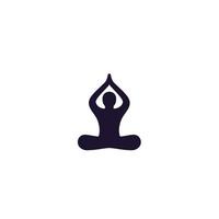Yoga, Meditation, Lotus-Pose-Symbol vektor