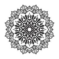 kreisförmiges muster in form von mandala für henna mehndi tattoo dekoration. dekoratives Ornament im orientalischen Ethno-Stil. Malbuch Seite. vektor