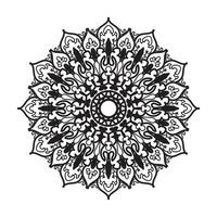 kreisförmiges muster in form von mandala für henna mehndi tattoo dekoration. dekoratives Ornament im orientalischen Ethno-Stil. Malbuch Seite. vektor
