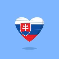Slovakien flagga formad kärlek illustration vektor