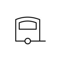 Wohnwagen, Wohnmobil, Reiseleitungssymbol, Vektor, Illustration, Logo-Vorlage. für viele Zwecke geeignet. vektor