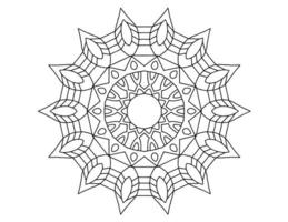 Mandala schwarz und weiß, Tattoo, Malseite, Kreis, Ornamente, vektor