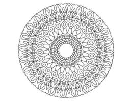 königliches Mandala-Design schwarz und weiß, Tattoo, Ornamente, traditionell, Vintage vektor