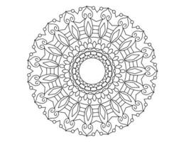 königliches Mandala-Design schwarz und weiß, Tattoo, Ornamente, traditionell, Vintage vektor