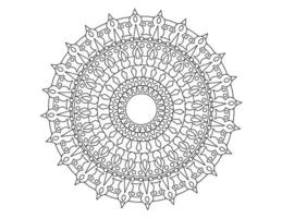 königliches Mandala-Design schwarz und weiß, Tattoo, Ornamente, traditionell, Vintage vektor