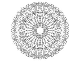 königliches Mandala-Design schwarz und weiß, Tattoo, Ornamente, traditionell, Vintage vektor