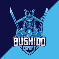 bushido maskot logotyp mall vektor