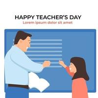 Happy Teachers Day Hintergrund Template-Design vektor