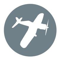 Vintage-Flugzeug-Propeller-Icon-Vektor-Design vektor