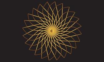 Mandala-Goldvektorblume. runder Formvektor gut für Geschäfts- oder dekorative Präsentationsformvektor vektor