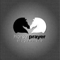 Pferd-Gebet-Logo vektor