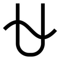 Ophiucus Symbol Sternzeichen Symbol Farbe schwarz Illustration Flat Style simple Image vektor