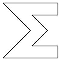 Summe Symbol Symbol Farbe schwarz Abbildung Flat Style simple Image vektor