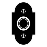 Türklingel-Symbol Farbe schwarz Abbildung: Flat Style simple Image vektor
