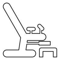 gynekologisk stol ikon svart färg illustration platt stil enkel bild vektor