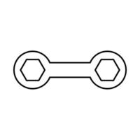 Schraubenschlüssel ist ein schwarzes Symbol. vektor