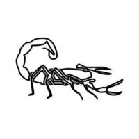 skorpion svart färgikon. vektor
