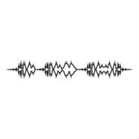 ljudspår puls musikspelare ljudvåg equalizer element flytande ljudvåg ikon vektor