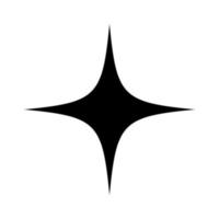 Stern schwarzes Farbsymbol. vektor