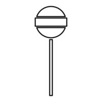 Lollipop schwarzes Farbsymbol . vektor