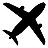 Flugzeug Symbol Farbe schwarz Abbildung Flat Style simple Image vektor