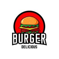 großer Hamburger-Logo-Vektor vektor