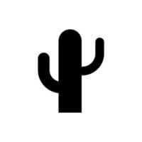 Kaktus schwarzes Farbsymbol. vektor