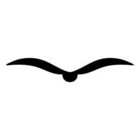 Symbol für schwarze Farbe des Vogels. vektor