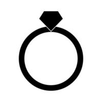 Symbol für die schwarze Farbe des Rings. vektor