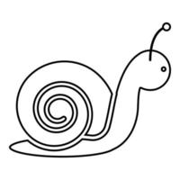 Schnecke Symbol Farbe schwarz Abbildung Flat Style simple Image vektor