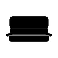 Burger ist ein schwarzes Symbol. vektor