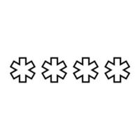 Symbol Kennwort eingeben schwarzes Farbsymbol . vektor