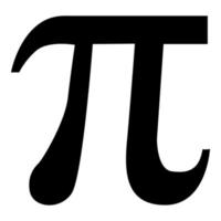 symbol pi symbol schwarz farbe illustration flacher stil einfaches bild vektor