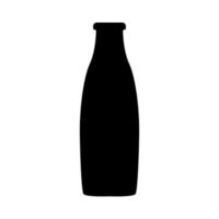 Flasche ist ein schwarzes Symbol. vektor