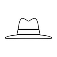 hatten är en svart ikon. vektor