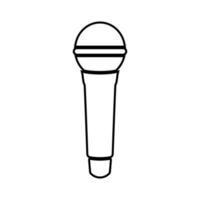 Symbol für die schwarze Farbe des Mikrofons. vektor