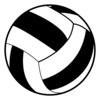 volleyboll boll svart färg ikon. vektor