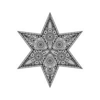 stjärna mandala ornament konst vektor