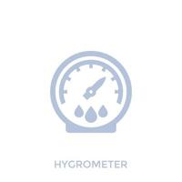 Hygrometer-Vektorsymbol auf Weiß vektor