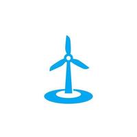 vindkraftverk ikon på vitt vektor