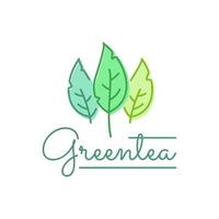 greentea logotyp vektor