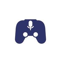 Gamepad mit Audiosteuerungssymbol vektor