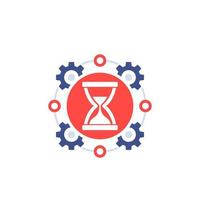 Symbol für Zeitmanagement und Produktivität vektor