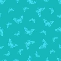 blaues nahtloses Muster mit Schmetterlingen. vektor