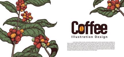 kaffe illustration för banner och affisch design vektor