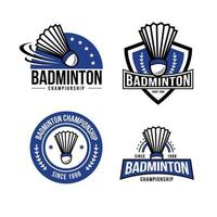 Design der Badminton-Logo-Vorlage vektor