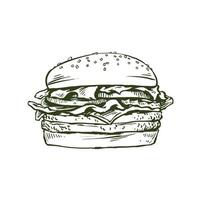 hamburgare illustration isolerade vektor