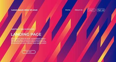 Landing Page Hintergrund geometrische Form Designvorlage vektor