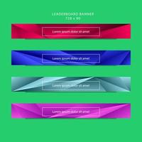 leaderboard banner mall design för webbplats banner vektor